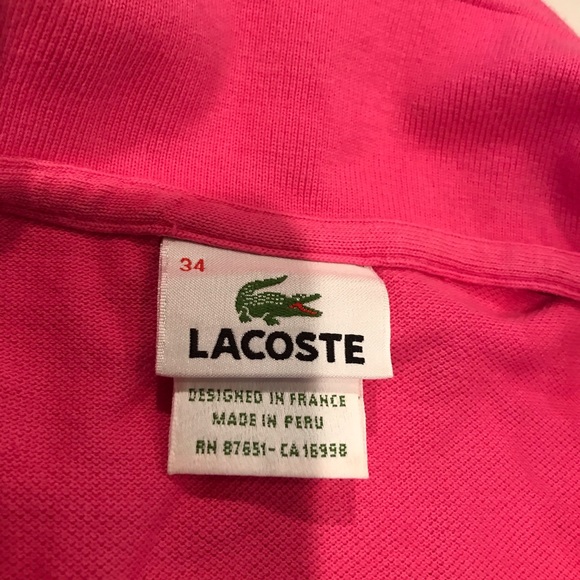 Lacoste Hot Pink Polo - Picture 3 of 3
